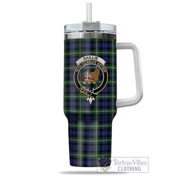 Baillie (Bailey) Tartan Tumbler with Handle with Family Crest - Tartan Vibes Clothing