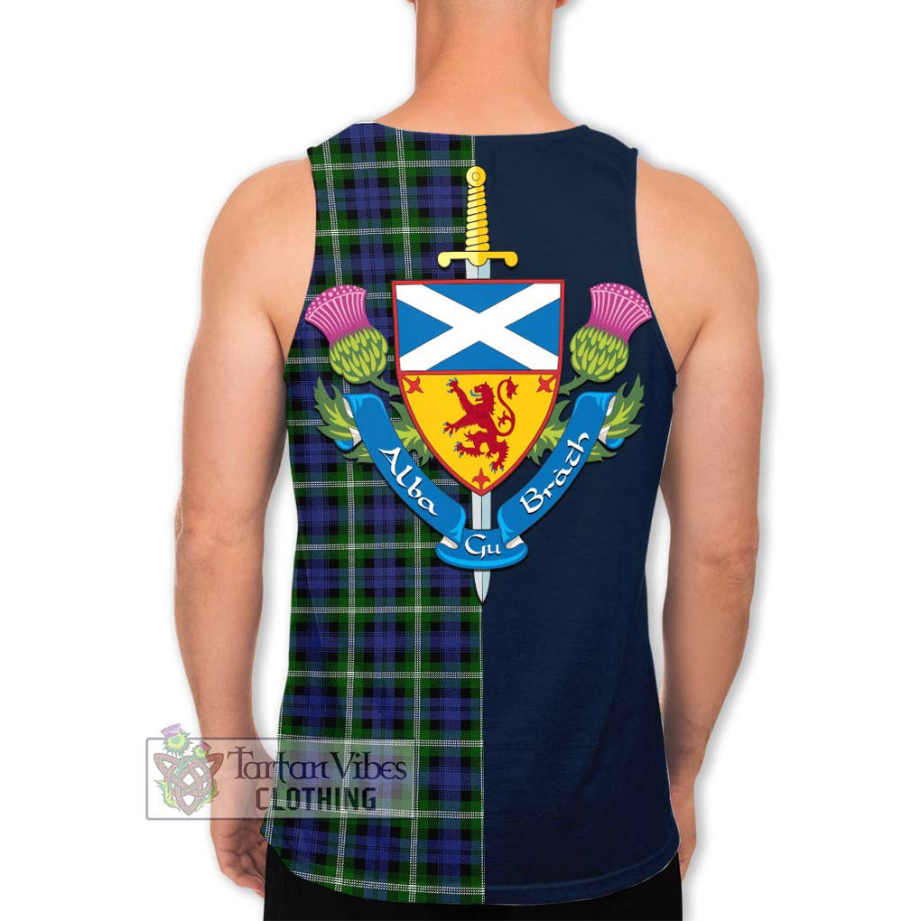 Baillie (Bailey) Tartan Men's Tank Top Alba with Scottish Lion Royal Arm Half Style - Tartan Vibes Clothing
