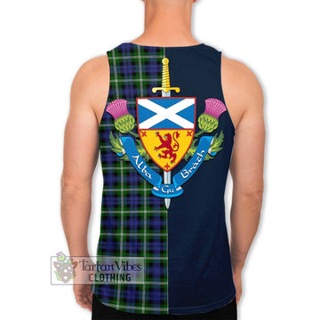 Baillie (Bailey) Tartan Men's Tank Top Alba with Scottish Lion Royal Arm Half Style - Tartan Vibes Clothing