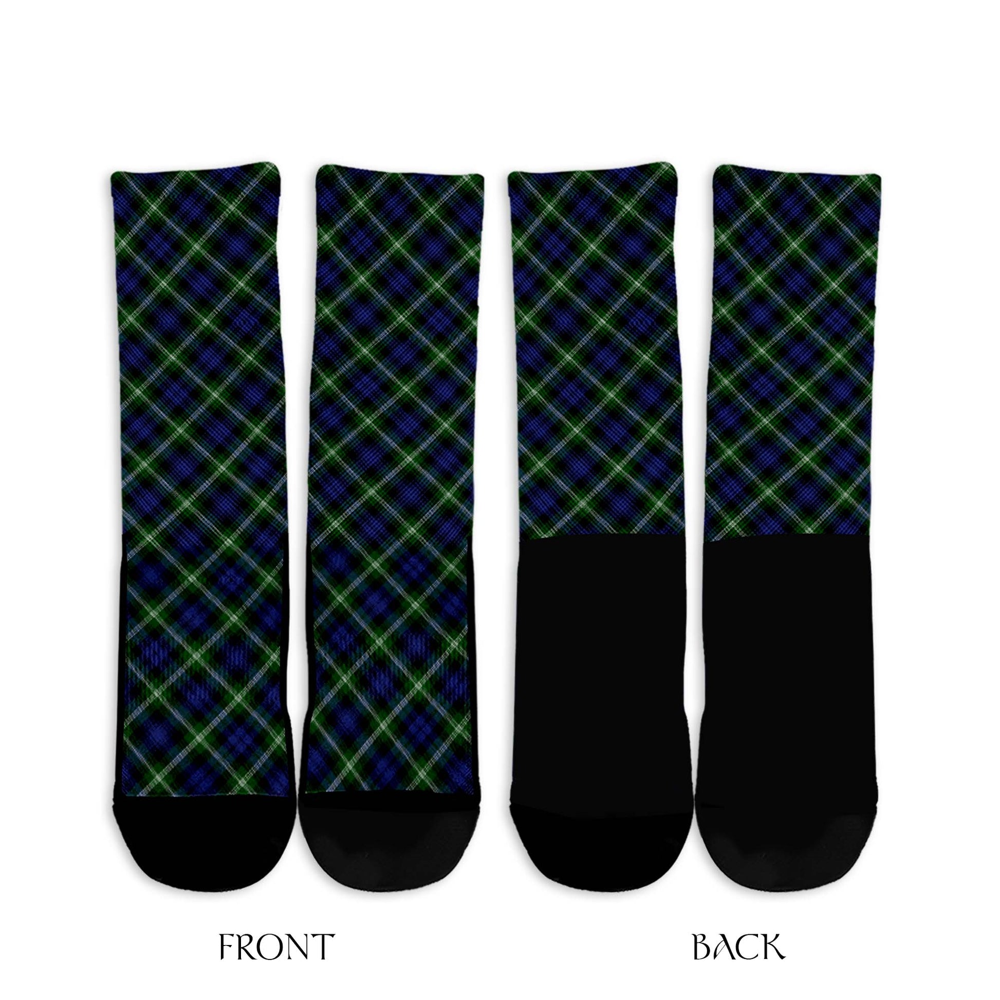 Baillie Modern Tartan Crew Socks Cross Tartan Style - Tartanvibesclothing