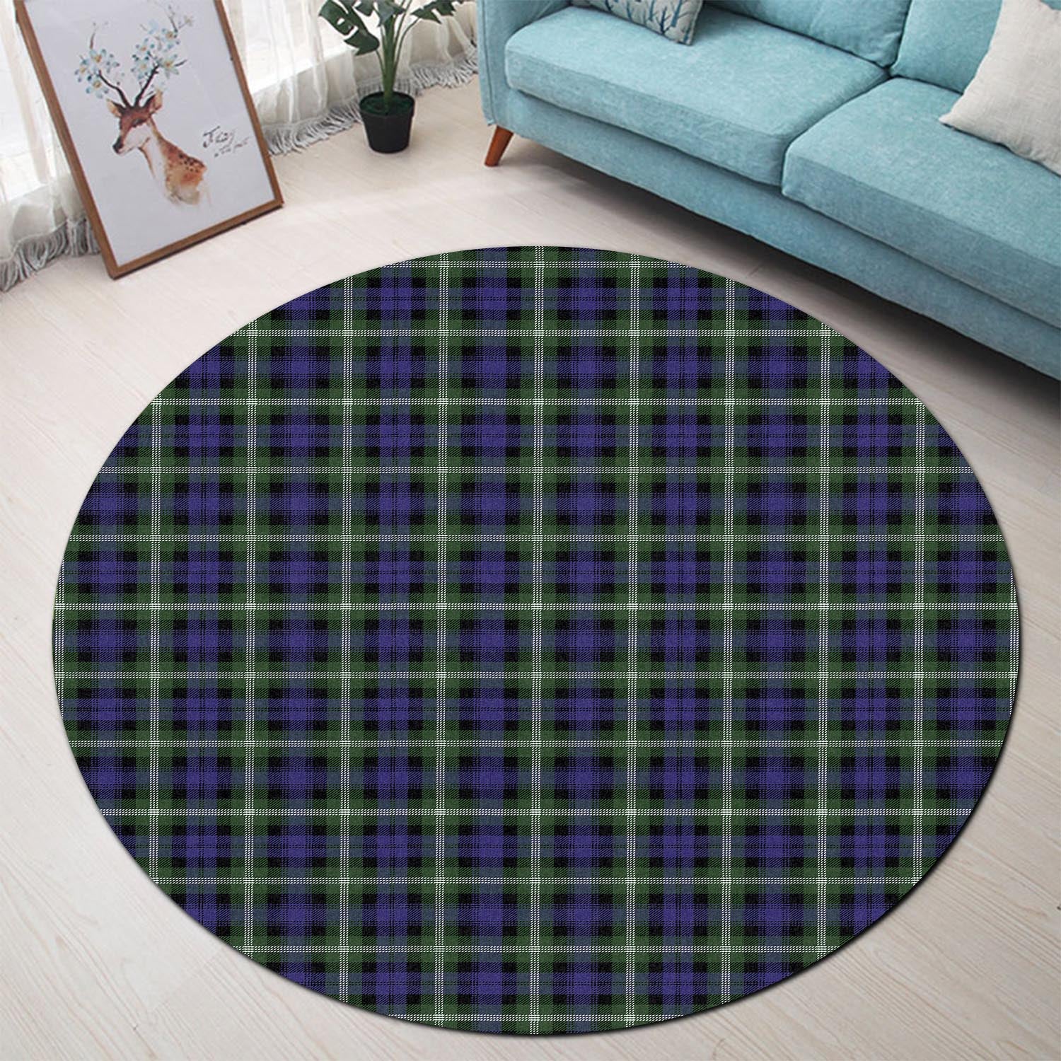 Baillie (Bailey) Tartan Round Rug - Tartan Vibes Clothing