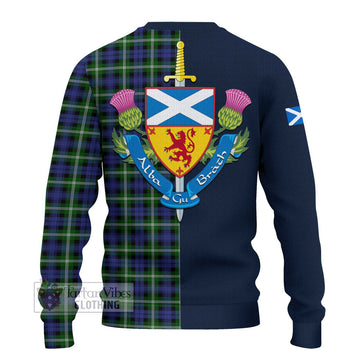 Baillie (Bailey) Tartan Ugly Sweater Alba with Scottish Lion Royal Arm Half Style - Tartan Vibes Clothing