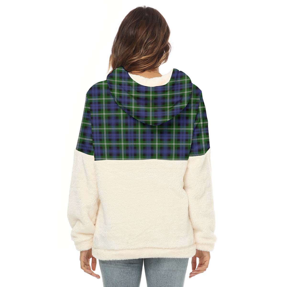 Baillie (Bailey) Tartan Half Style Women's Borg Fleece Hoodie with Half Zip - Tartan Vibes Clothing