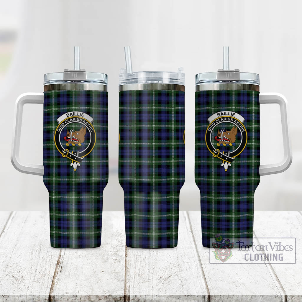 Tartan Vibes Clothing Baillie Modern Tartan and Family Crest Tumbler with Handle