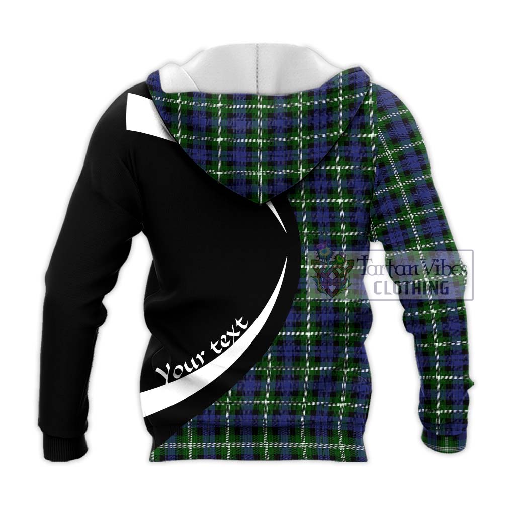 Baillie (Bailey) Tartan Knitted Hoodie with Family Crest Circle Style - Tartan Vibes Clothing