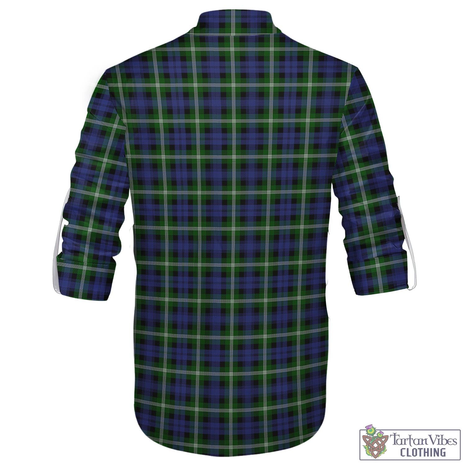 Tartan Vibes Clothing Baillie Modern Tartan Men's Scottish Traditional Jacobite Ghillie Kilt Shirt
