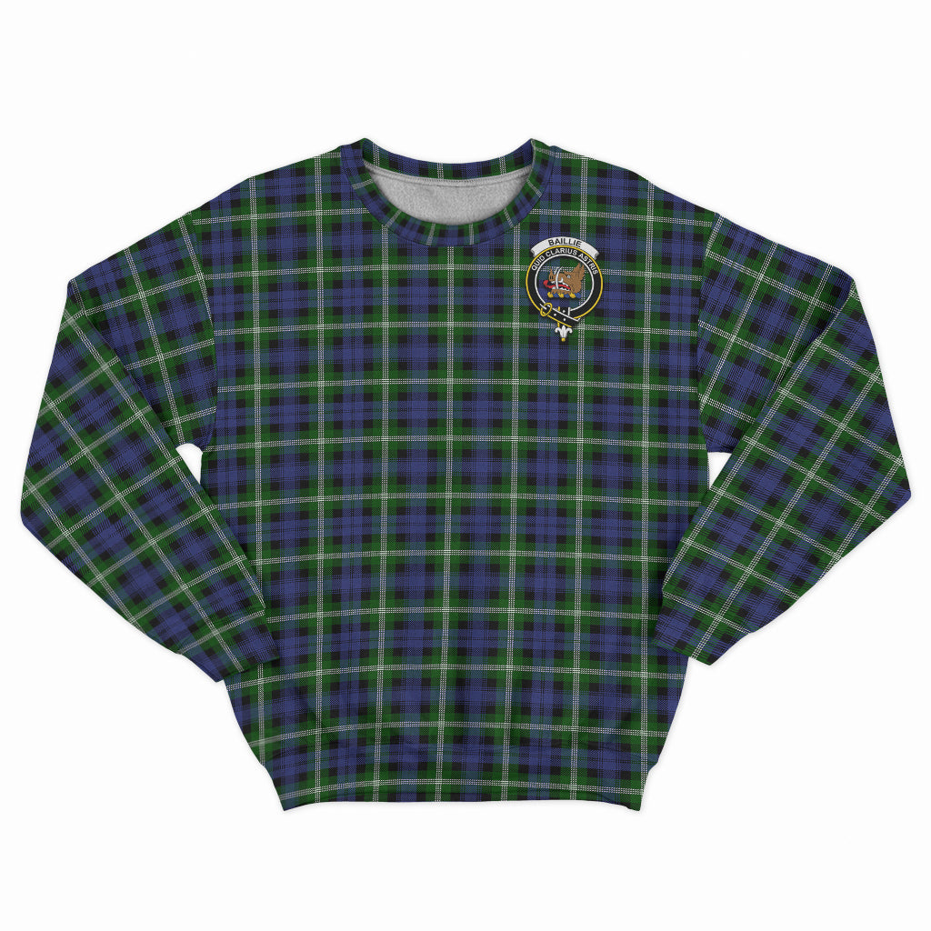 Baillie (Bailey) Tartan Sweatshirt with Family Crest - Tartan Vibes Clothing