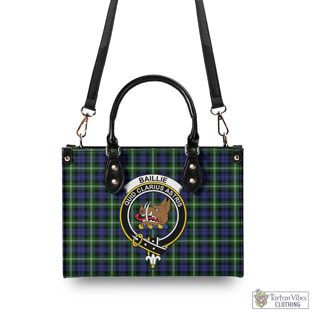 Baillie (Bailey) Tartan Luxury Leather Handbags with Family Crest - Tartan Vibes Clothing