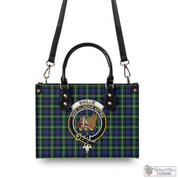 Baillie (Bailey) Tartan Luxury Leather Handbags with Family Crest - Tartan Vibes Clothing