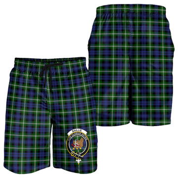 Baillie (Bailey) Tartan Mens Shorts with Family Crest - Tartan Vibes Clothing
