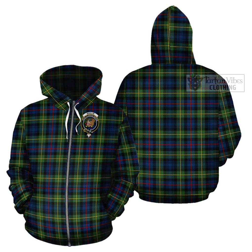 Baillie (Bailey) Tartan Cotton Hoodie with Family Crest - Tartan Vibes Clothing