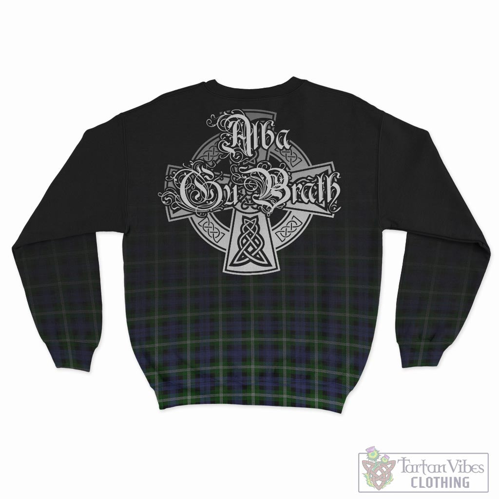 Tartan Vibes Clothing Baillie Modern Tartan Sweatshirt Featuring Alba Gu Brath Family Crest Celtic Inspired