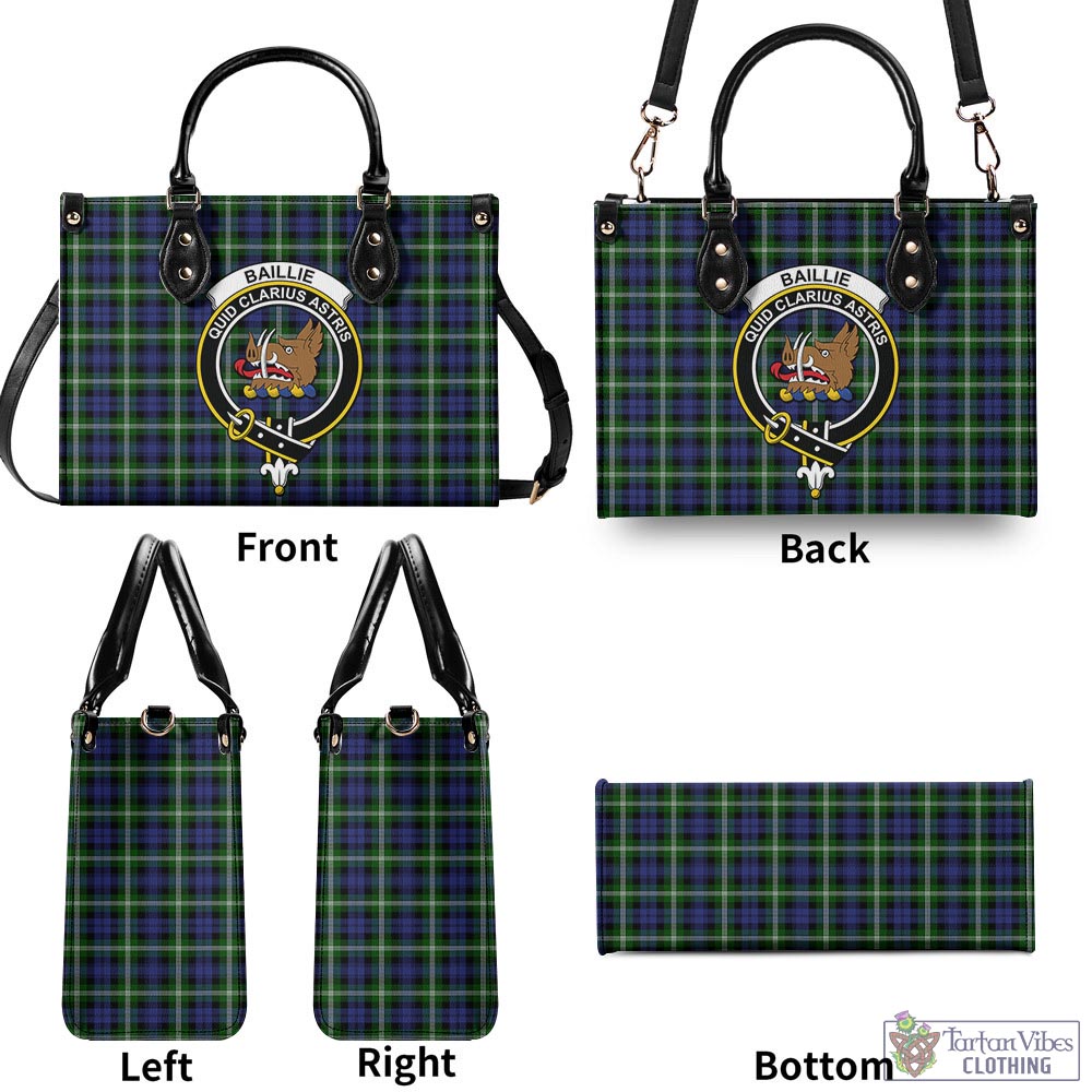 Baillie (Bailey) Tartan Luxury Leather Handbags with Family Crest - Tartan Vibes Clothing