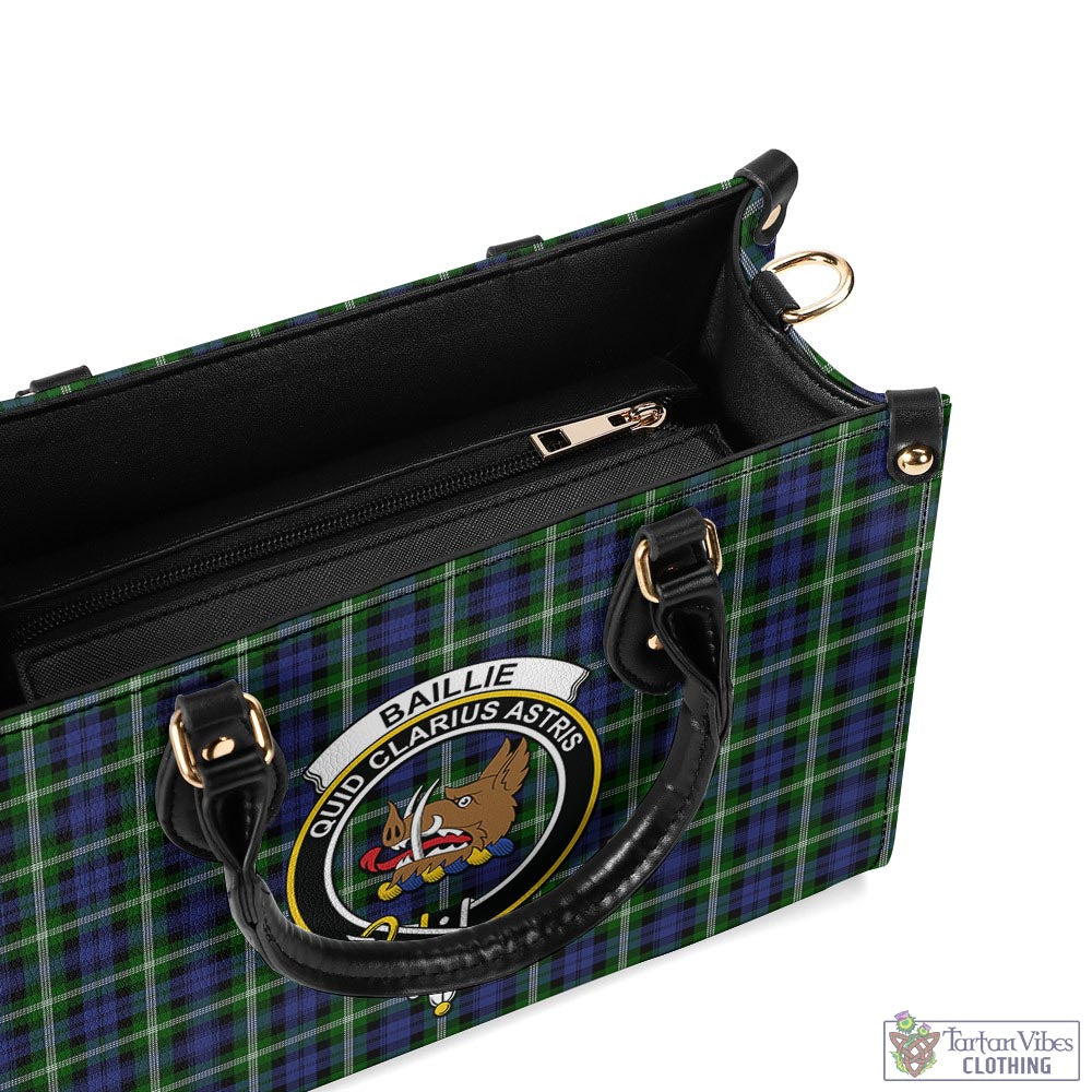 Baillie (Bailey) Tartan Luxury Leather Handbags with Family Crest - Tartan Vibes Clothing