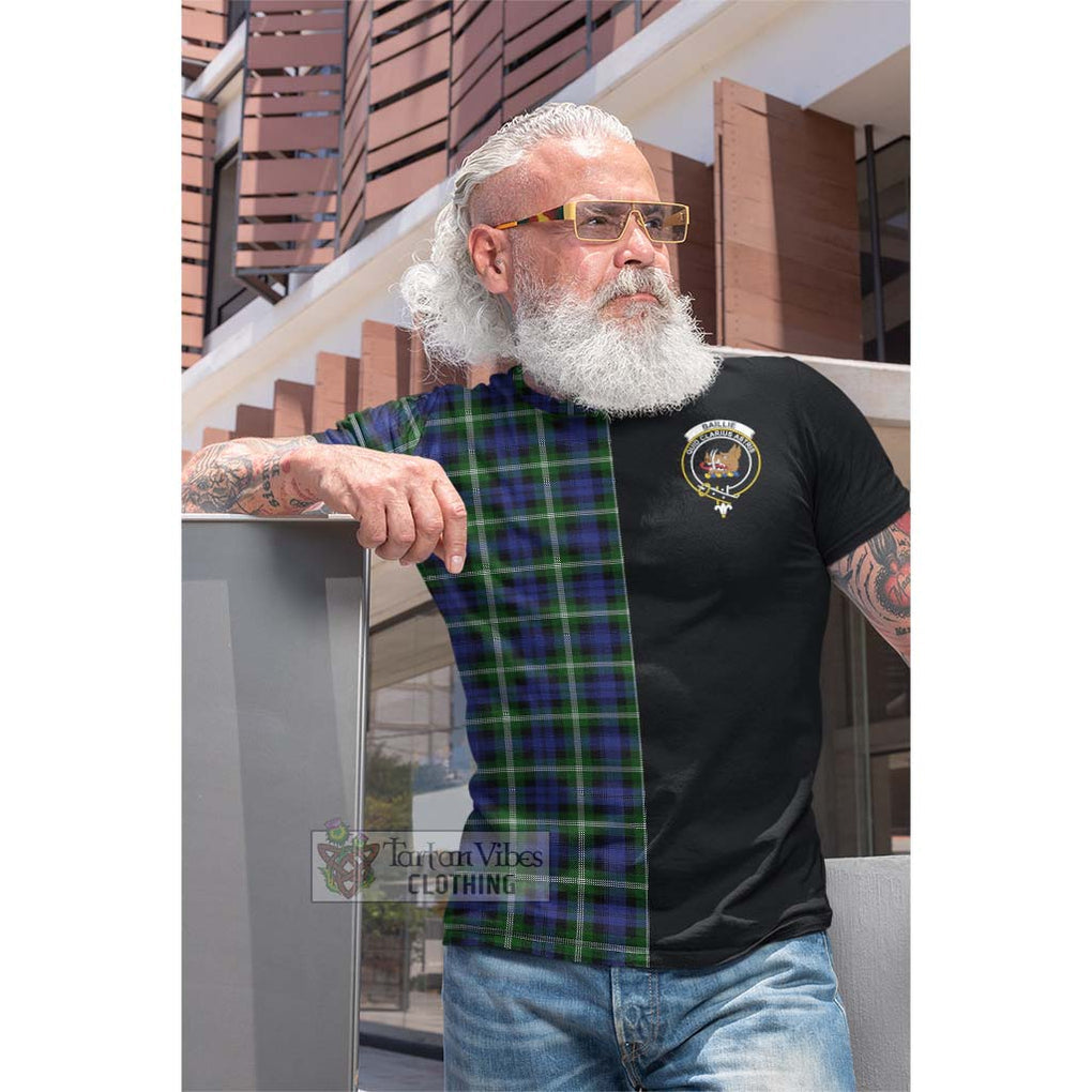 Tartan Vibes Clothing Baillie of Polkemmet Tartan Cotton T-shirt with Family Crest and Half Of Me Style