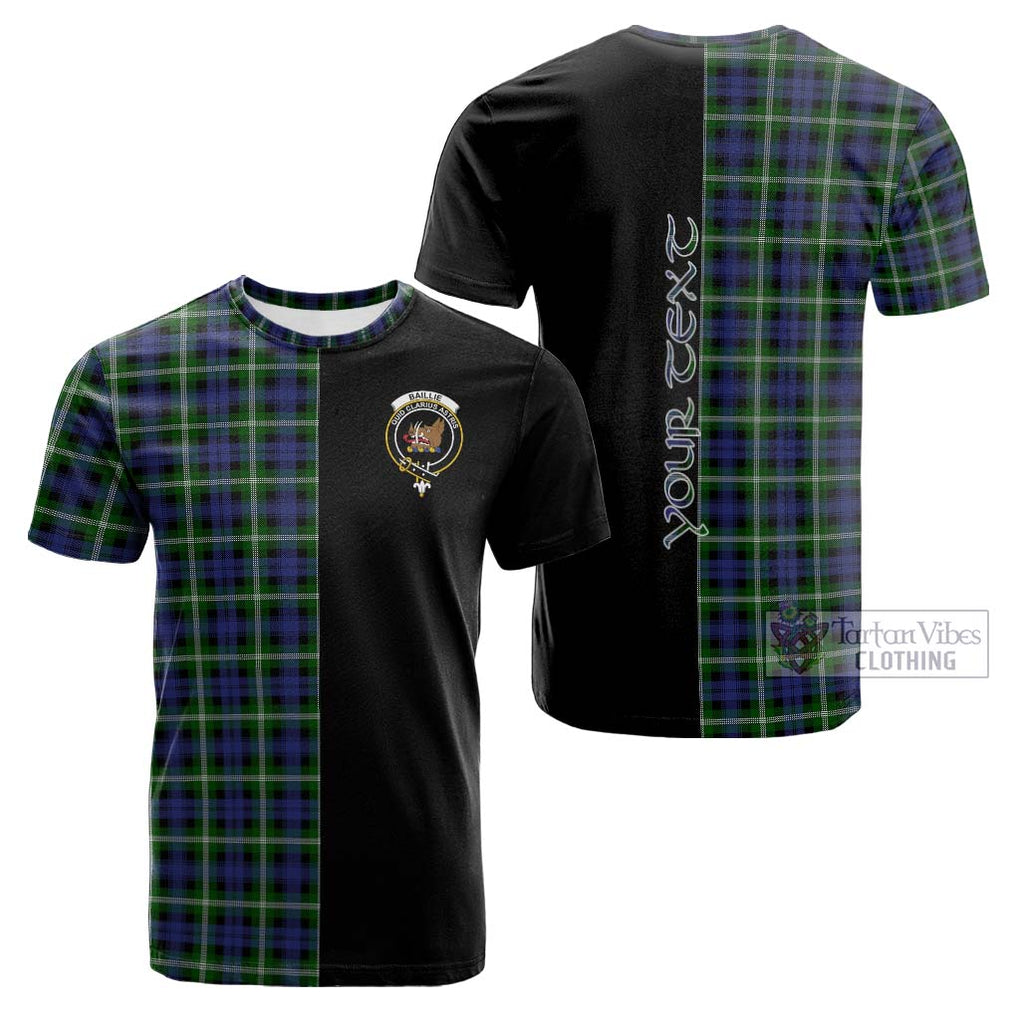 Tartan Vibes Clothing Baillie of Polkemmet Tartan Cotton T-shirt with Family Crest and Half Of Me Style