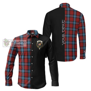 Baillie of Polkemmet Red Tartan Long Sleeve Button Shirt with Family Crest and Half Of Me Style Men's Shirt S - Tartanvibesclothing Shop