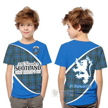 Bain Family Crest Tartan Kid T-Shirt Celebrate Saint Andrew's Day in Style Youth XL Size14 - Tartan Vibes Clothing