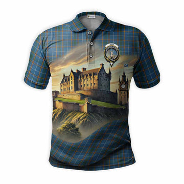 Tartan Vibes Clothing Bain Tartan Family Crest Polo Shirt with Scottish Ancient Castle Stype