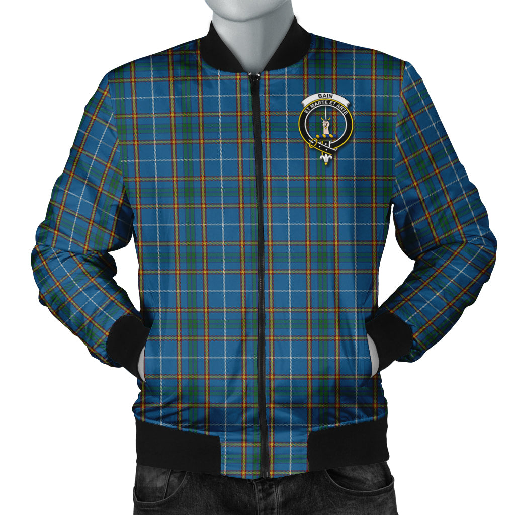 Bain Tartan Bomber Jacket with Family Crest Unisex - Tartan Vibes Clothing