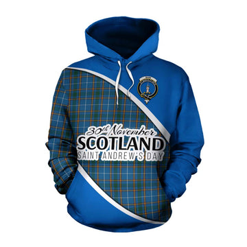 Bain Family Crest Tartan Cotton Hoodie Celebrate Saint Andrew's Day in Style Pullover Hoodie XS - Tartan Vibes Clothing