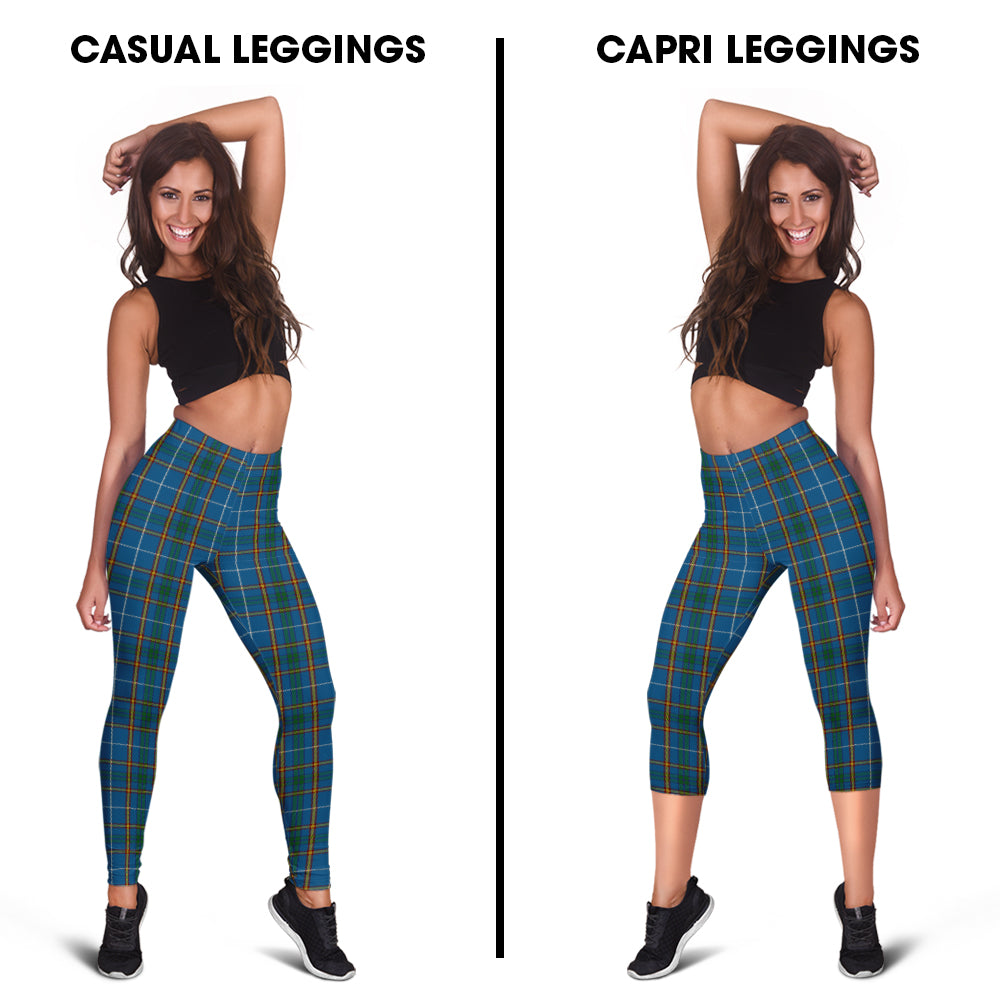 Bain Tartan Womens Leggings Capri Leggings - Tartan Vibes Clothing