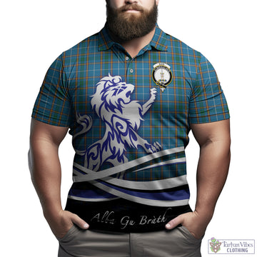 Bain Tartan Polo Shirt with Alba Gu Brath Regal Lion Emblem Kid - Tartan Vibes Clothing