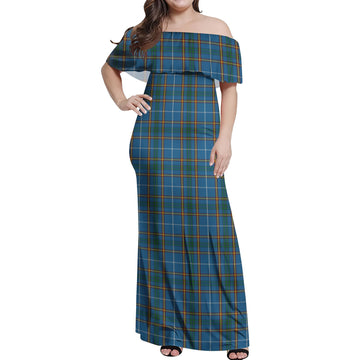 Bain Tartan Off Shoulder Long Dress Women's Dress - Tartan Vibes Clothing