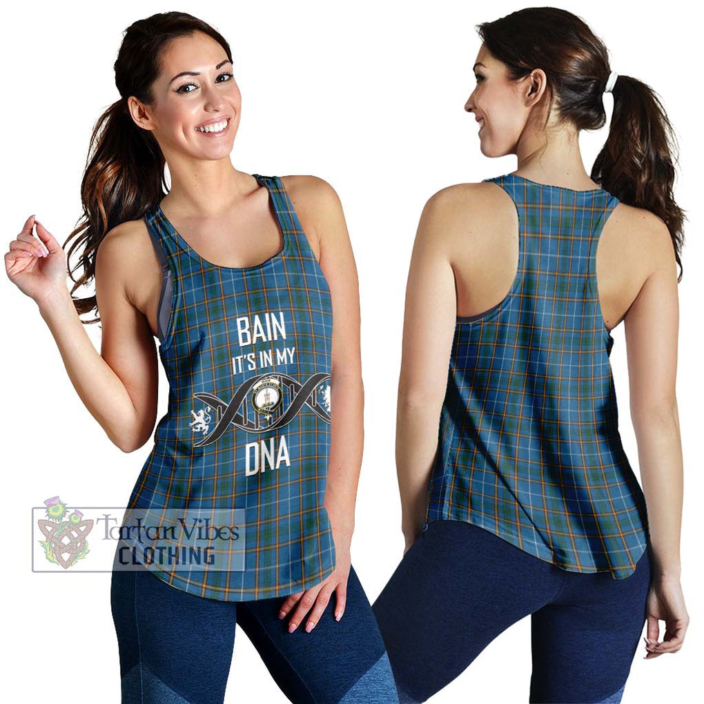 Bain Tartan Women's Racerback Tanks with Family Crest DNA In Me Style 4XL - Tartan Vibes Clothing