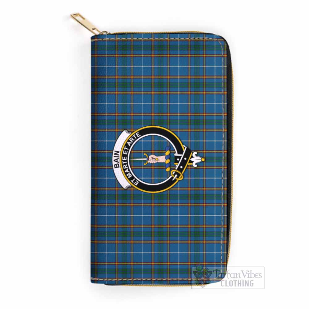 Tartan Vibes Clothing Bain Tartan Women's Leather Wallet with Family Crest
