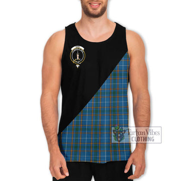 Bain Tartan Men's Tank Top with Family Crest and Military Logo Style Men - Tartan Vibes Clothing