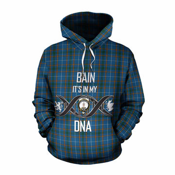 Bain Tartan Cotton Hoodie with Family Crest DNA In Me Style Pullover Hoodie XS - Tartan Vibes Clothing
