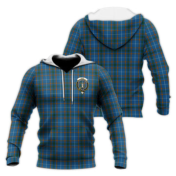 Bain Tartan Knitted Hoodie with Family Crest Unisex Knitted Pullover Hoodie - Tartan Vibes Clothing