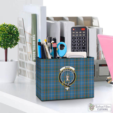 Bain Tartan Pen Holder with Family Crest One Size 5.9"(L)*2.7"(W)*4.3"(H) - Tartan Vibes Clothing