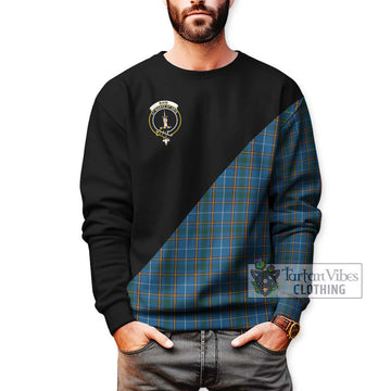 Bain Tartan Sweatshirt with Family Crest and Military Logo Style Unisex - Tartan Vibes Clothing