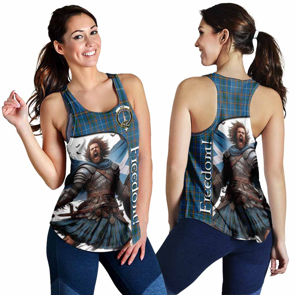 Bain Crest Tartan Women's Racerback Tanks Inspired by the Freedom of Scottish Warrior 4XL - Tartan Vibes Clothing