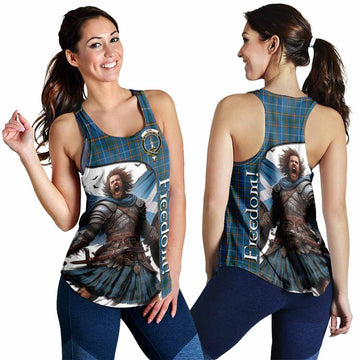 Bain Crest Tartan Women's Racerback Tanks Inspired by the Freedom of Scottish Warrior 4XL - Tartan Vibes Clothing
