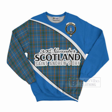 Bain Family Crest Tartan Sweatshirt Celebrate Saint Andrew's Day in Style Unisex - Tartan Vibes Clothing
