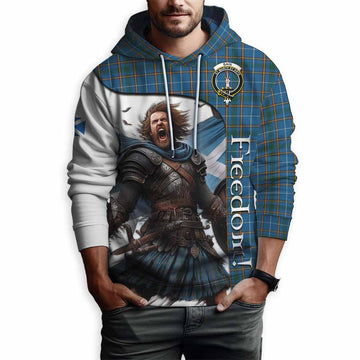 Bain Crest Tartan Hoodie Inspired by the Freedom of Scottish Warrior Pullover Hoodie - Tartan Vibes Clothing