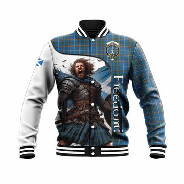 Bain Crest Tartan Baseball Jacket Inspired by the Freedom of Scottish Warrior Unisex - Tartan Vibes Clothing