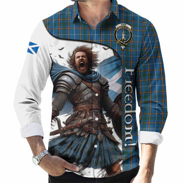 Bain Crest Tartan Long Sleeve Button Shirt Inspired by the Freedom of Scottish Warrior Men's Shirt S - Tartan Vibes Clothing
