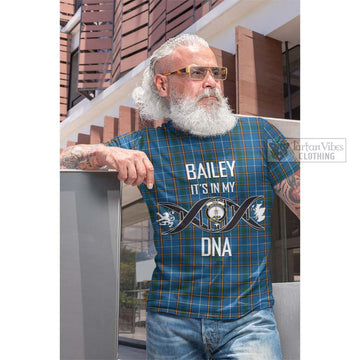Tartan Vibes Clothing Bain Tartan Cotton T-shirt with Family Crest DNA In Me Style