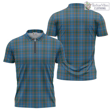 Bain Tartan Zipper Polo Shirt Unisex - Tartan Vibes Clothing