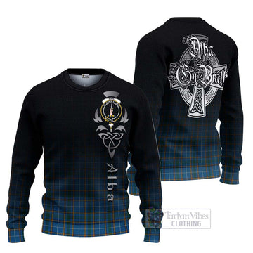 Bain Tartan Ugly Sweater Featuring Alba Gu Brath Family Crest Celtic Inspired Unisex - Tartan Vibes Clothing
