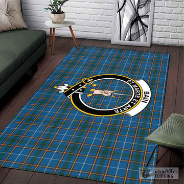 Bain Tartan Area Rug with Family Crest L 59*86 inch (150x220 cm) - Tartan Vibes Clothing