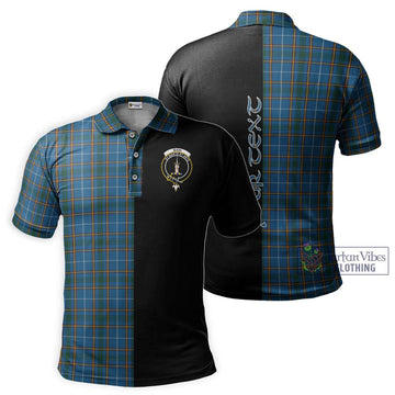 Bain Tartan Polo Shirt with Family Crest and Half Of Me Style Kid - Tartan Vibes Clothing