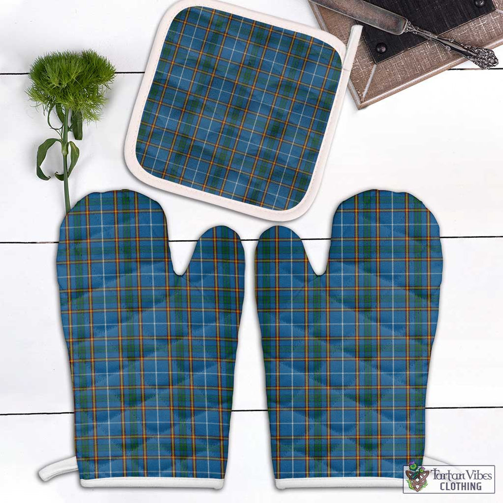 Bain Tartan Combo Oven Mitt & Pot-Holder Combo 2 Oven Mitt & 1 Pot-Holder Black - Tartan Vibes Clothing