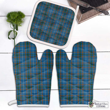Bain Tartan Combo Oven Mitt & Pot-Holder Combo 2 Oven Mitt & 1 Pot-Holder Black - Tartan Vibes Clothing