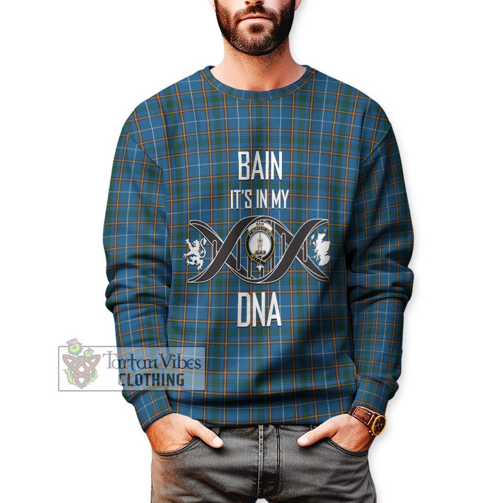 Bain Tartan Sweatshirt with Family Crest DNA In Me Style Unisex - Tartan Vibes Clothing