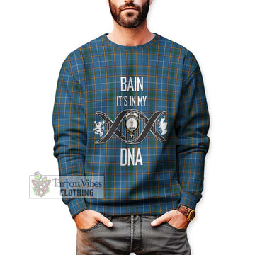 Bain Tartan Sweatshirt with Family Crest DNA In Me Style Unisex - Tartan Vibes Clothing